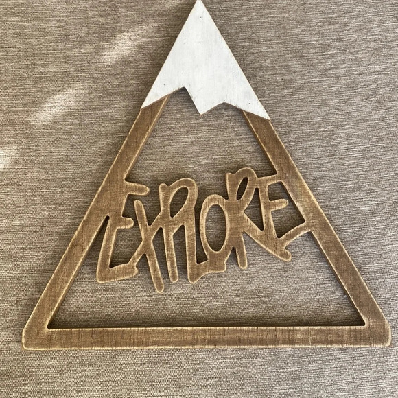 Explore Mountains & Trees Wood Sign Wall Decor - Picture 1 of 6